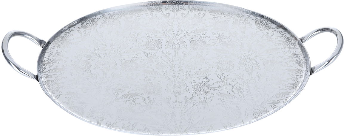 Tofaria Al Saif Gallery Steel Presentation, 30x49 cm, Oval - Silver product image 1