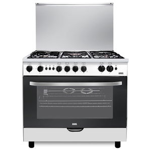 فرن غاز هاس، 5 عيون، 90x60 سم، HC960FE1 - فضي product image