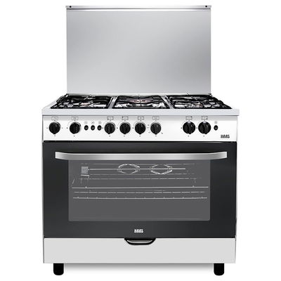 فرن غاز هاس، 5 عيون، 90x60 سم، HC960FE1 - فضي product image 1