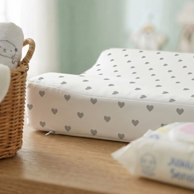 Fun Moment Baby changing pad, waterproof sponge - off-white gray product image 4