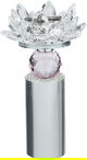 مبخرة زجاج السيف غاليري، قاعدة كرة ،10x10x19 سم - شفاف وردي product image 1