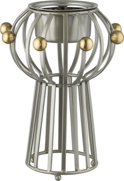 مبخرة ستانلس استيل السيف غاليري، 12x12x20 سم، قاعدة - فضي ذهبي product image 1