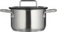 Robust stainless steel cooking pot, 16 x 9.5 cm, glass lid - transparent silver product image 3