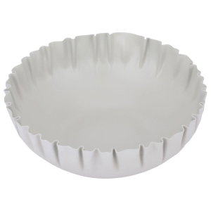 Al Saif Gallery Plated Iron Serving Bowl, 19.5 x 19.5 x 6.7 cm, Deep, Round - Light Gray product image 2