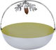 Al Saif Gallery steel serving plate, 20x6 cm, round, deep - silver product image 1