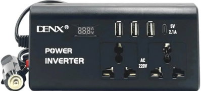 محول طاقة دينكس، 3000 واط، مؤشر LED، DX136 - اسود product image 1