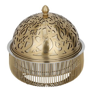 Al Saif Gallery India Steel Food Heater, 36 x 32 x 32 cm - Gold product image