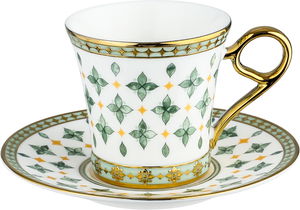 طقم فناجين قهوة تركي مع صحون بورسلان السيف غاليري، 12 قطعة، 90 مل - متعدد الالوان product image 2