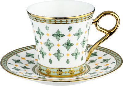 طقم فناجين قهوة تركي مع صحون بورسلان السيف غاليري، 12 قطعة، 90 مل - متعدد الالوان product image 2