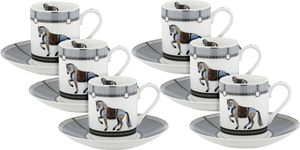 طقم فناجين قهوة تركي بورسلان السيف غاليري، 12 قطعة، صحون - متعدد الألوان product image