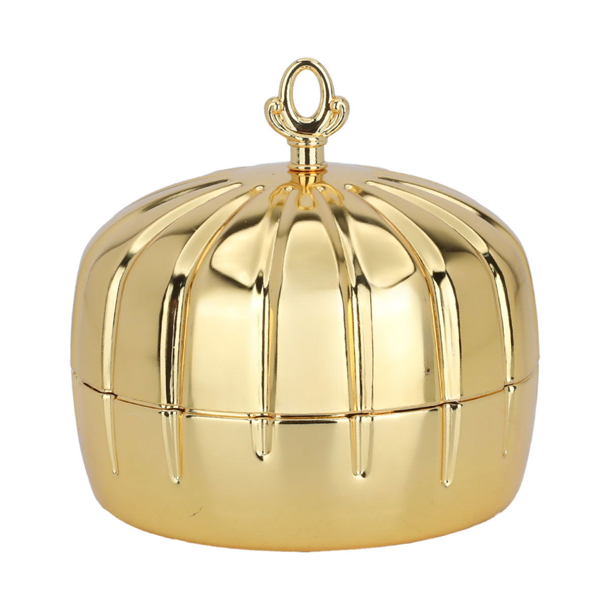 Steel Al Saif Gallery date, round, with lid - gold product image