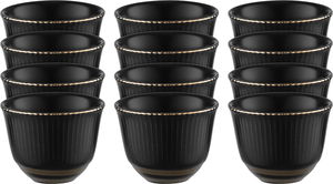 طقم فناجين قهوة عربي بورسلان السيف غاليري، 12 قطعة - أسود product image