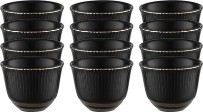 طقم فناجين قهوة عربي بورسلان السيف غاليري، 12 قطعة - أسود product image 1