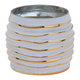 Rwad Alailah Porcelain Decorative Vase, 14 x 7.5 x 15 cm, Round - White Golden product image 1