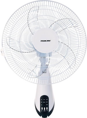 مروحة حائط نيكاي، 16 بوصة، 5 شفرات، 3 سرعات، NWF1636RT1 - ابيض product image