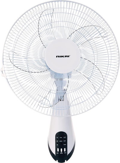 مروحة حائط نيكاي، 16 بوصة، 5 شفرات، 3 سرعات، NWF1636RT1 - ابيض product image 1