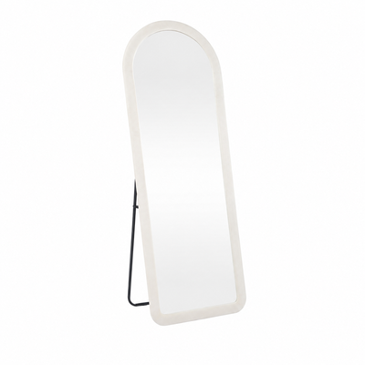 مراية ستاند زجاج، 160×60 سم، ستاند معدن - ابيض product image 2