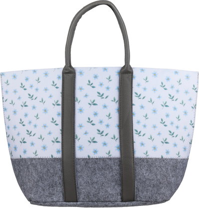 Al Saif Gallery fabric thermos bag, 35x20x35 cm, floral pattern - Grey white product image 2