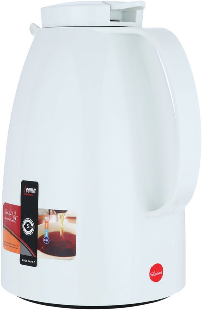 Al Saif Gallery Lima thermos, 1.5 liters, compressor, thermal glass inner container, plastic outer shell - white product image 3