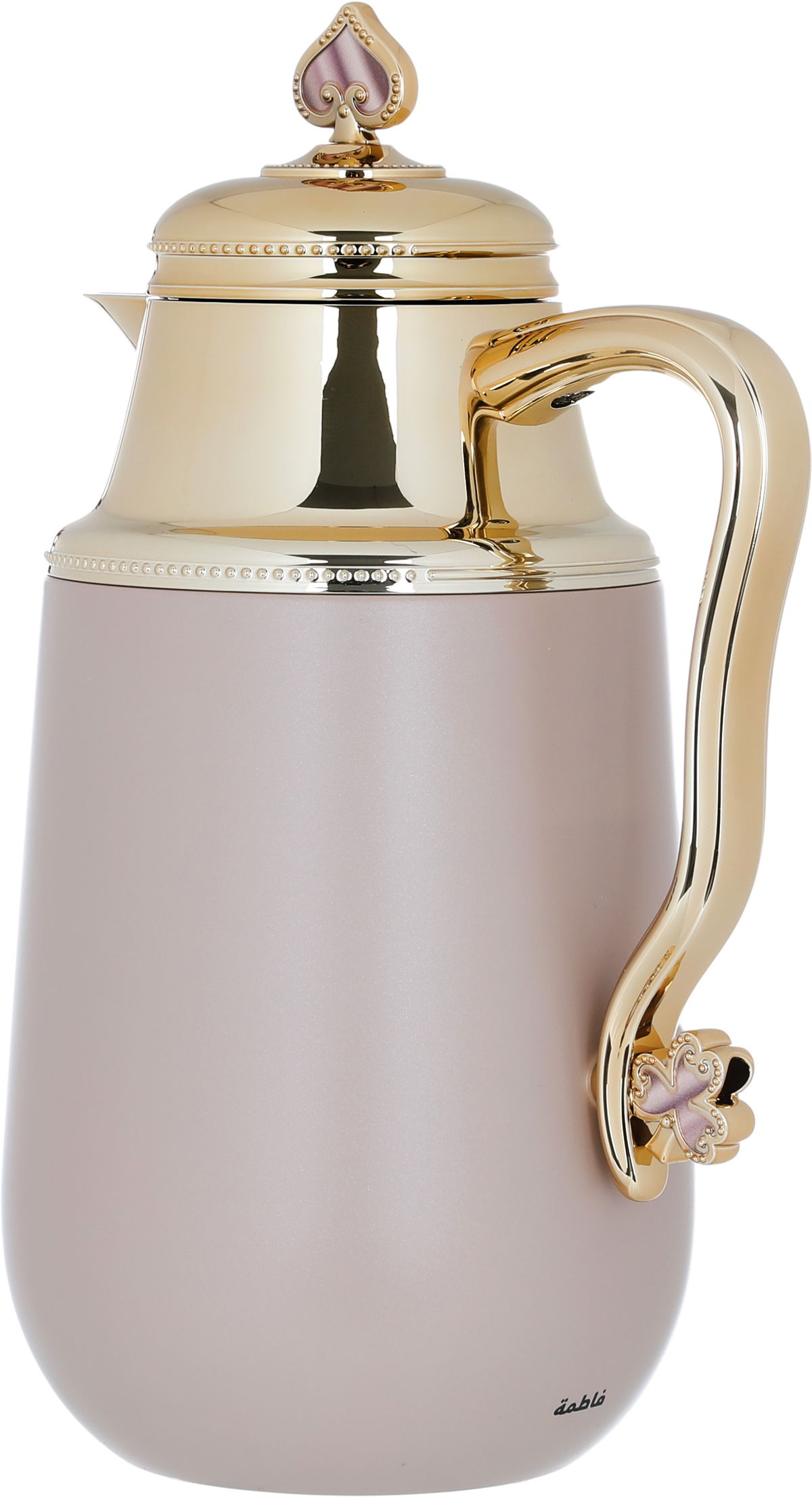 Al Saif Gallery Fatima thermos set, 1/0.7 litre, gilded, two pieces, thermal glass inner case, steel outer shell - brown product image 7