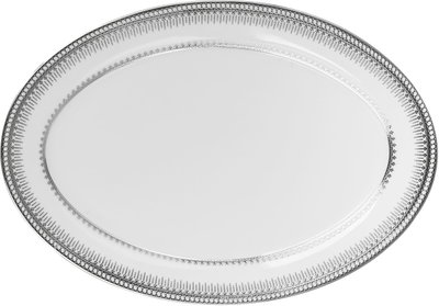 Ridge Porcelain Dinnerware Set, 122 Pieces - White Silver product image 14