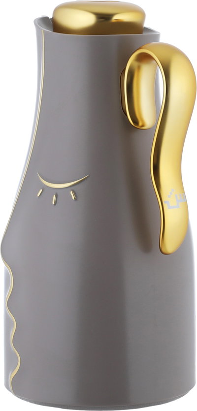 Al Saif Gallery Hawaa Thermos Set, 0.7/1 Liter, 2 Pieces, Inner Glass Case, Outer Plastic Body - Light Grey product image 4