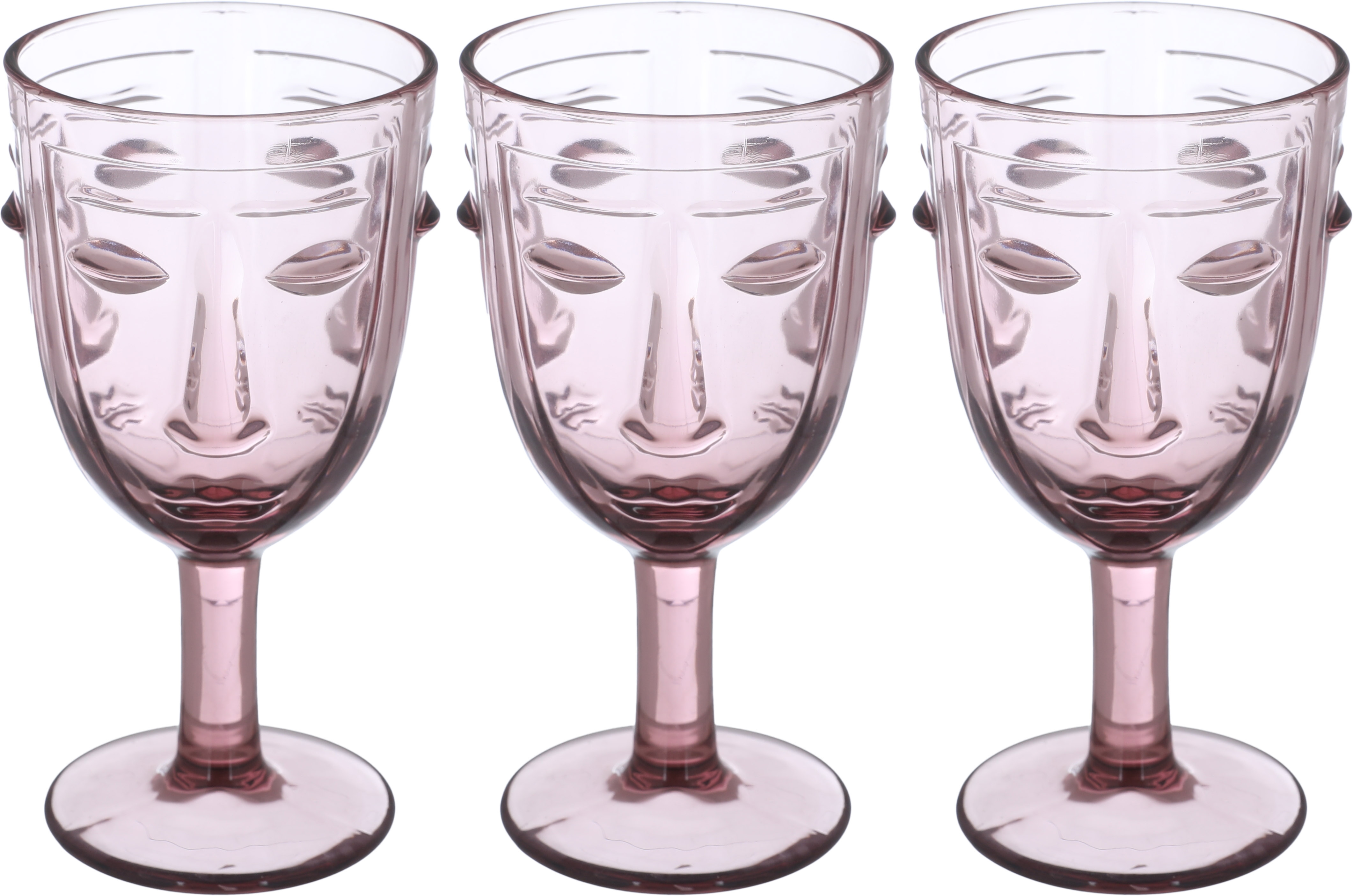 Al Saif Gallery Glass Cups Set, 3 Pieces - Clear Purple product image