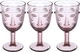 Al Saif Gallery Glass Cups Set, 3 Pieces - Clear Purple product image 1