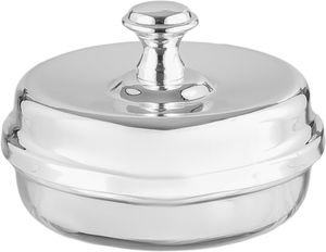 تمرية بغطاء ستانلس استيل السيف غاليري، 12.5x12.5x5 سم - فضي product image