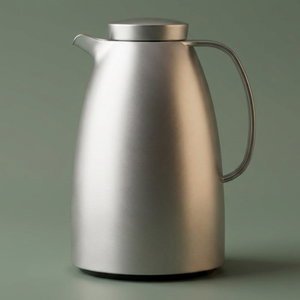 Al Saif Gallery Lima thermos, 1 liter, compressor, thermal glass inner container, plastic outer shell - silver product image