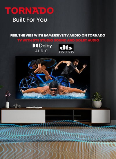 Tornado 65UA3400G 65-inch Frameless Smart TV, 4K UHD, Google Play - Black product image 5