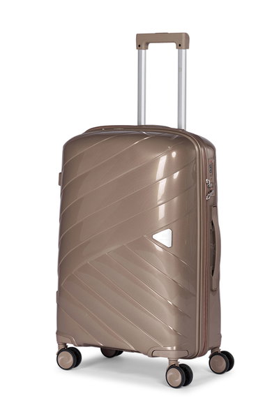 طقم شنط سفر بولي بروبيلين ليمرا، 3 مقاسات، 4 عجلات، LMA-1926 - ذهبي product image 4