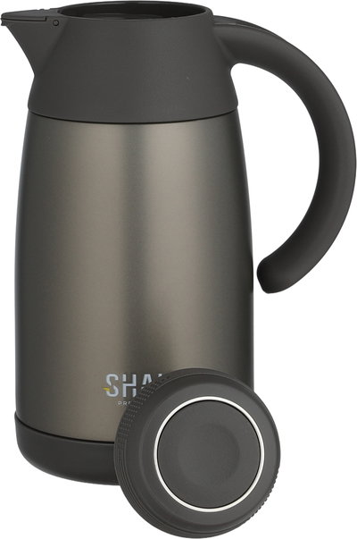 Shaha Thermos, Stainless Steel Inner Container, 0.8 Liter, Self-Service, Push-Button - Dark Gray product image 4