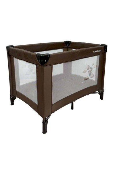 سرير اطفال فان مومنت، 100×70 سم، قابل الطي - بني product image 4