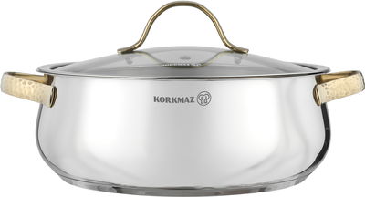 طقم قدور ستانلس ستيل سمارا كوركماز، 8 قطع - فضي ذهبي product image 5