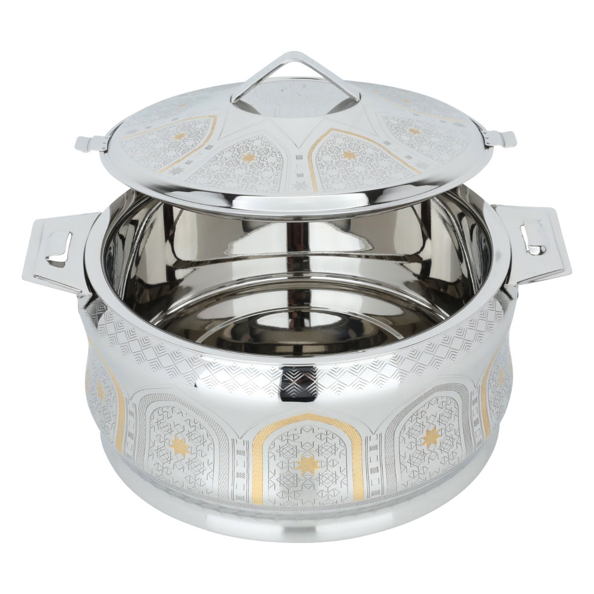 Steel Al Saif Gallery food container, 3500 ml, gold-silver embossed product image 2