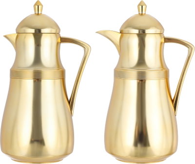 Al Saif Gallery Najd thermos set, 1/4 liter, thermal glass inner shell, plastic outer shell - gold product image 2