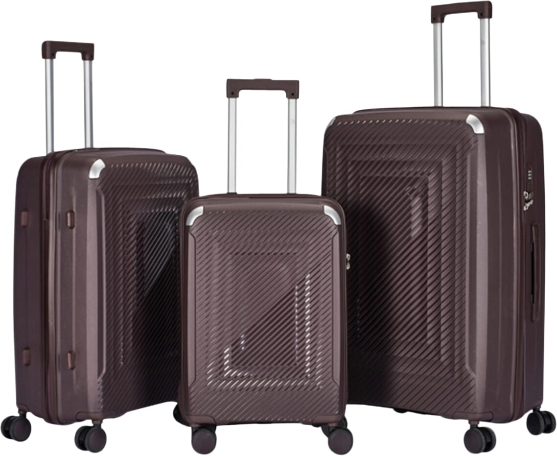 Lemra LMA-PP512 Lemra Polypropylene Luggage Set, 3 Sizes, 4 Wheels