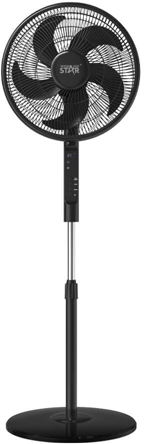 Winning Star ST-4204 Pedestal Fan, 16 Inch, 55W, 5 Blades, 3 Speeds, Digital - Black product image