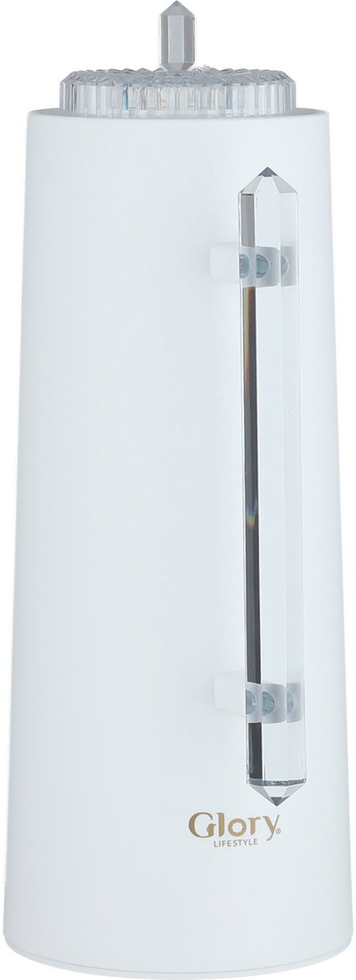 Glory Lean Thermos, 1 Liter, Glass Inner Container, Push Button, Transparent Handle - White product image 3