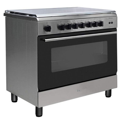 فرن غاز بومباني، 90×60×85 سم، 5 شعلة، 119 لتر، ESSENTIAL90GG5TCIX - فضي product image 5