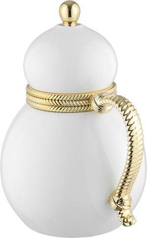 ترمس دلة تميم 9 ستانلس استيل السيف غاليري، 0.7 لتر، يد ذهبي، خدمة ذاتية، ضغاط - أبيض ذهبي product image 2