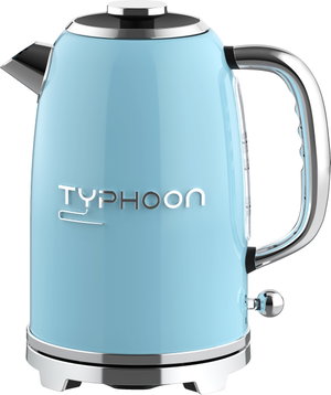 غلاية كهربائية تايفون، 2200 واط، 1.8 لتر، يد خشب، TY-01-001 BL - ازرق فضي product image