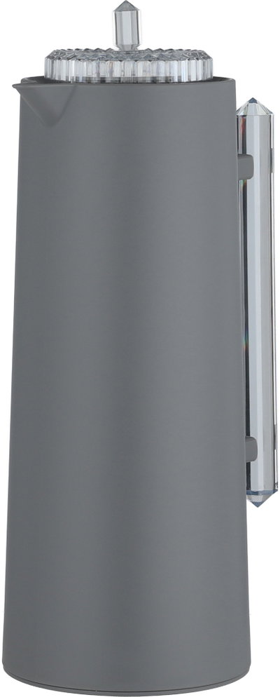 Glory Lean Thermos, 1 Liter, Glass Inner Container, Push Button, Transparent Handle - Gray product image 4