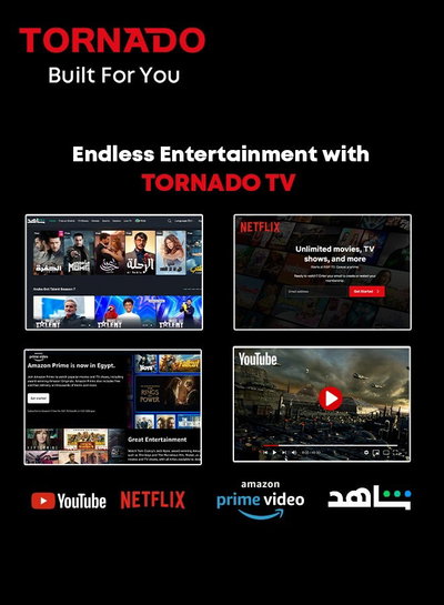 Tornado 65UA3400G 65-inch Frameless Smart TV, 4K UHD, Google Play - Black product image 6
