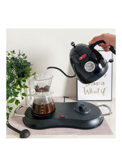 جهاز تحضير القهوة المختصة دي ال سي، 1000 واط، 800 مل، 4 قطع، مقياس حرارة، DLC-KT5135B - اسود شفاف product image 6