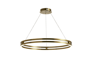 Meshkati Modern circular chandelier, 3000 Kelvin, 55 Watt, acrylic aluminum, LED - gold product image 2