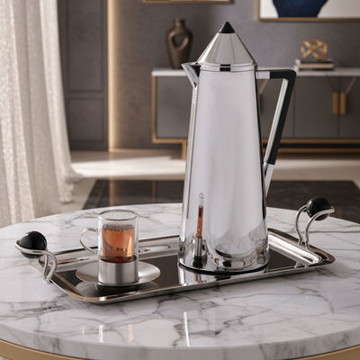 Al Saif Gallery Al Dana Thermos Set, 1/0.7 liter, glass inner material, black-silver handle product image 6