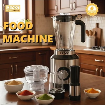 خلاط فواكه كهربائي 6×1 دينكس، 600 واط، 2 لتر، DX3234 - فضي اسود product image 4