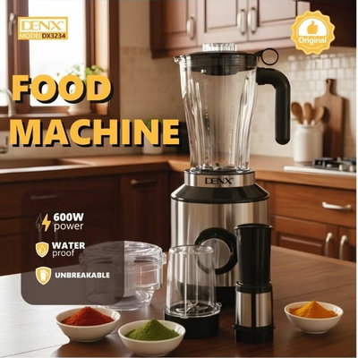 خلاط فواكه كهربائي 6×1 دينكس، 600 واط، 2 لتر، DX3234 - فضي اسود product image 3